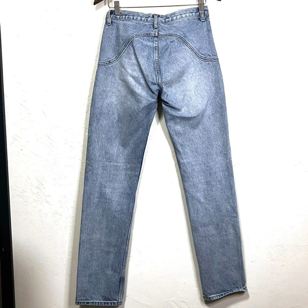 John Galt Retro High Rise Button Fly Straight Jeans Cotton Bareback 28x32